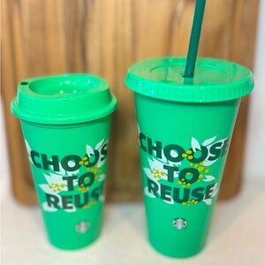 Set of two Starbucks reusable cups!